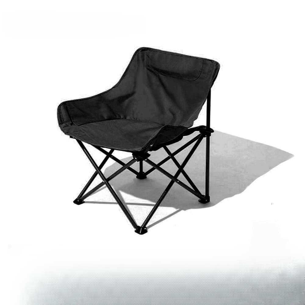 Outdoor camping with backrest, moon portable fishing chair, art folding chair
