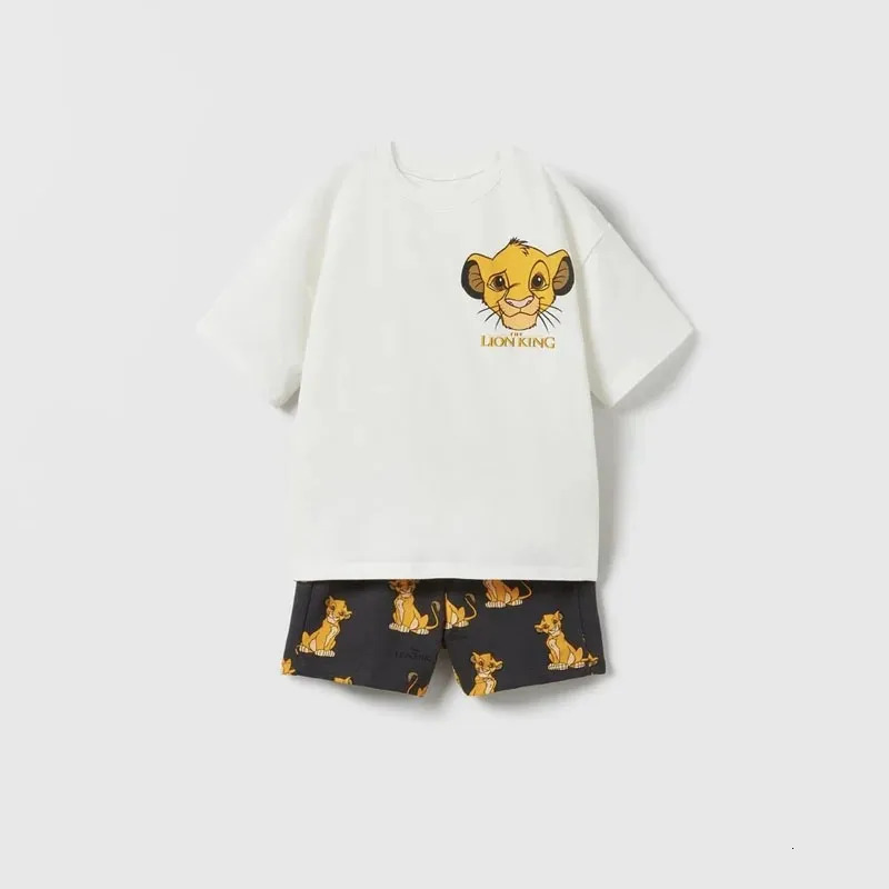 Short Sleeve Outfit Full Print TshirtShorts Baby Casual Round Neck Tops Shorts Two Piece Toddler Boys Style Tees Tracksuits 250515