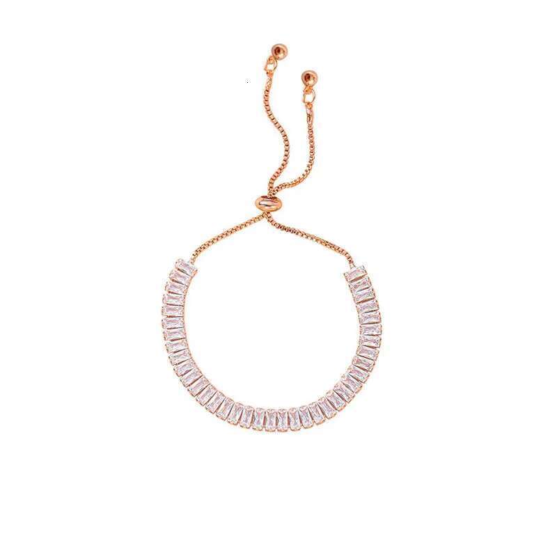 Full Of Rhinestone Stainless Steel Bracelet For Women 2022 New Designer Shiny Zircon Adjustable Bracelets Jewelry Gift