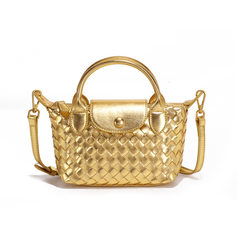 New handmade dumpling bag, fashionable bucket bag, new minimalist women's crossbody bag, high-end texture, trendy diamond grid woven bag, versati