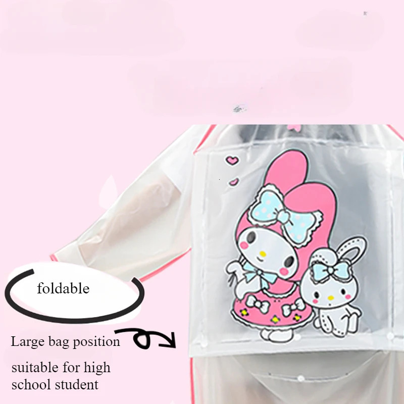 Children Raincoat EVA Cartoon Rain Coat with Schoolbag Primary School Boys and Girls Kindergarten Full Body Rainproof Clothing 250515