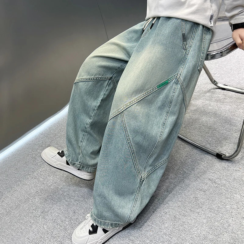 Classic Fashion Children Jeans Boy Casual Style Kids Teenagers Spring Autumn Denim Pants for Age 5 6 7 8 9 10 11 12 13 14 Years 250515