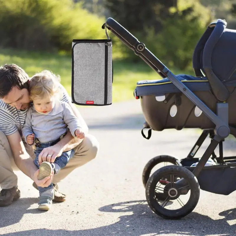 Diaper Changer Travel Bag Waterproof Folding Diaper Organizer Bag Lightweight Changing Mat For Parks Shopping Malls Restaurants 250515
