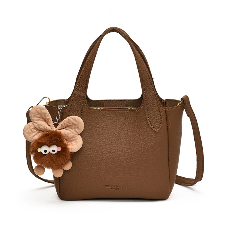 New popular bags, new women's small tote bucket bags, high-end texture designer commuter crossbody bags, versatile fashion casual women's ha