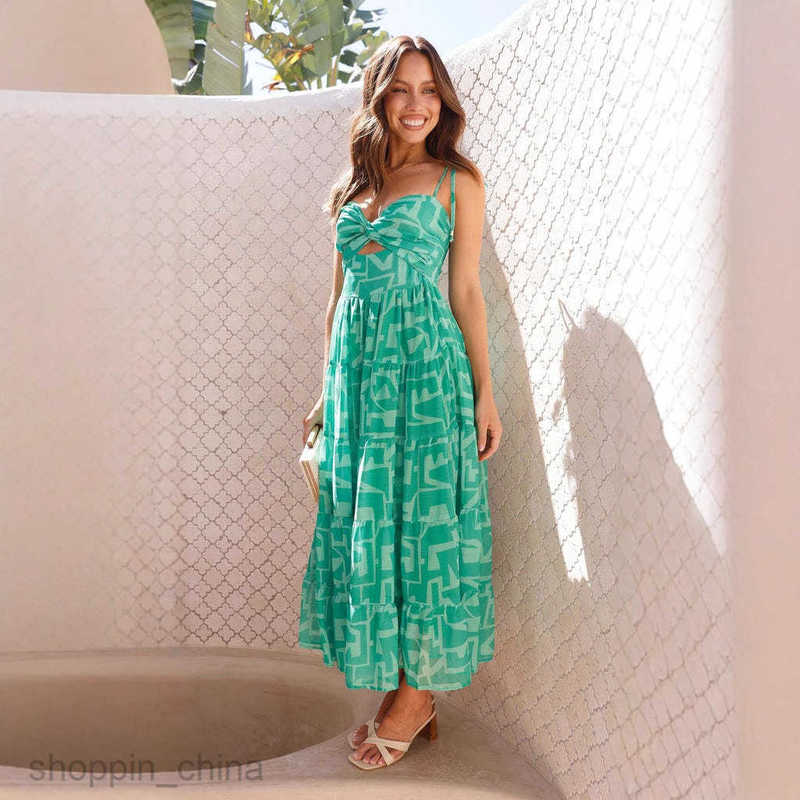 Women Dresses Spring Women's New Fashion Printed Strap Sleeveless Long Dress for Women