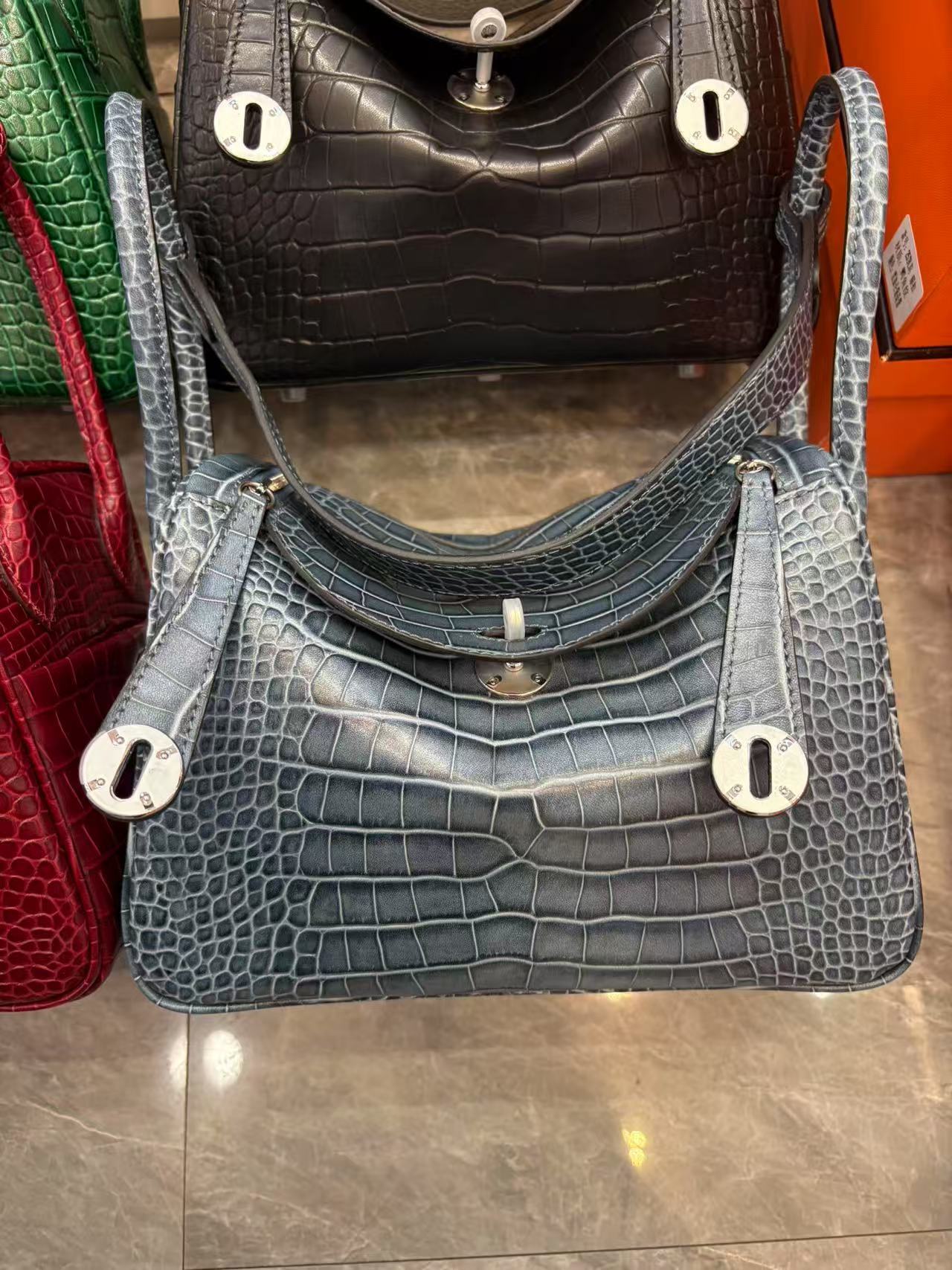 2025S designer genuine leather crocodile belly handbag casual brown shoulder fashionable trend crossbody bag women bag