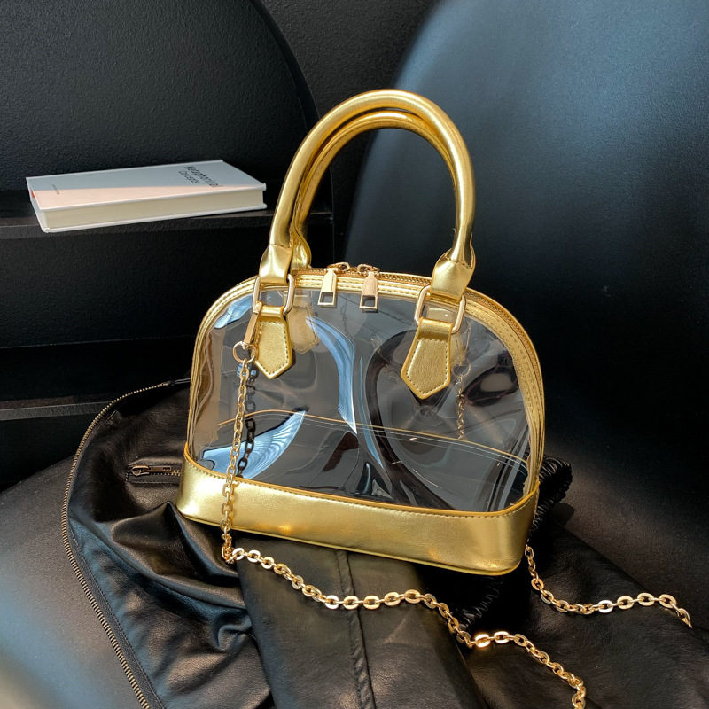 Fashionable Transparent New Free Delivery Designer Bag Shell Luxury Bag Spring/summer 2025 New Crossbody PVC Chain Trendy Shoulder Bag