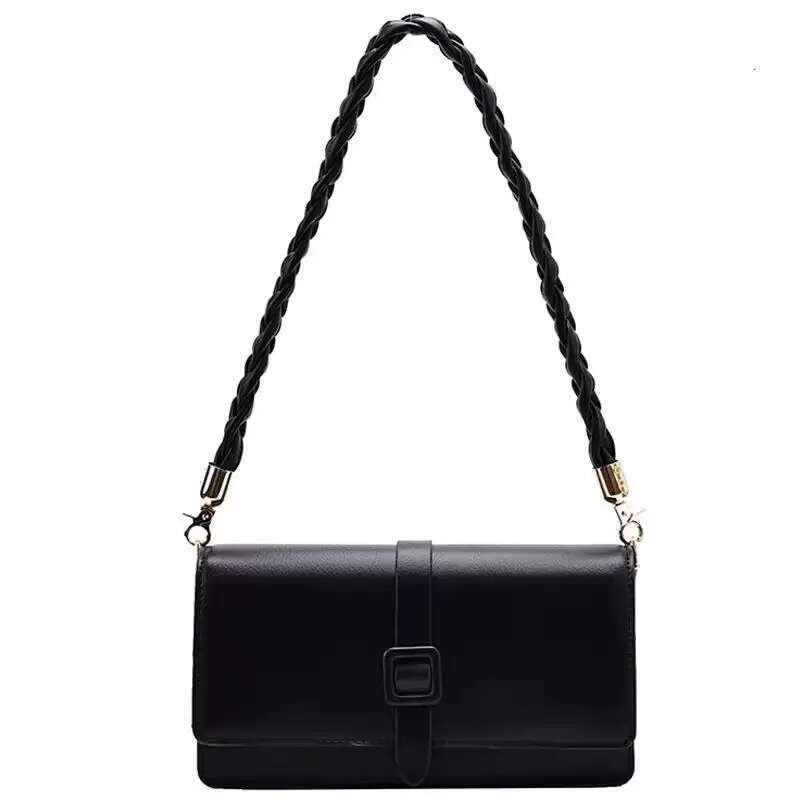 Ladies' Trendy High-End Fashion Crossbody Handbag, Niche Single Shoulder Square Mobile Phone Bag, Small Leather Bag