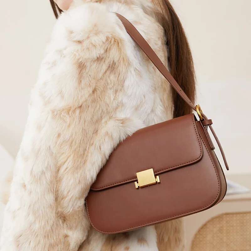 Zency Premium Design Armpit Women's Genuine Leather Handbag Spring Summer Fashion Square Bag Shoulder Crossbody Gift Ba