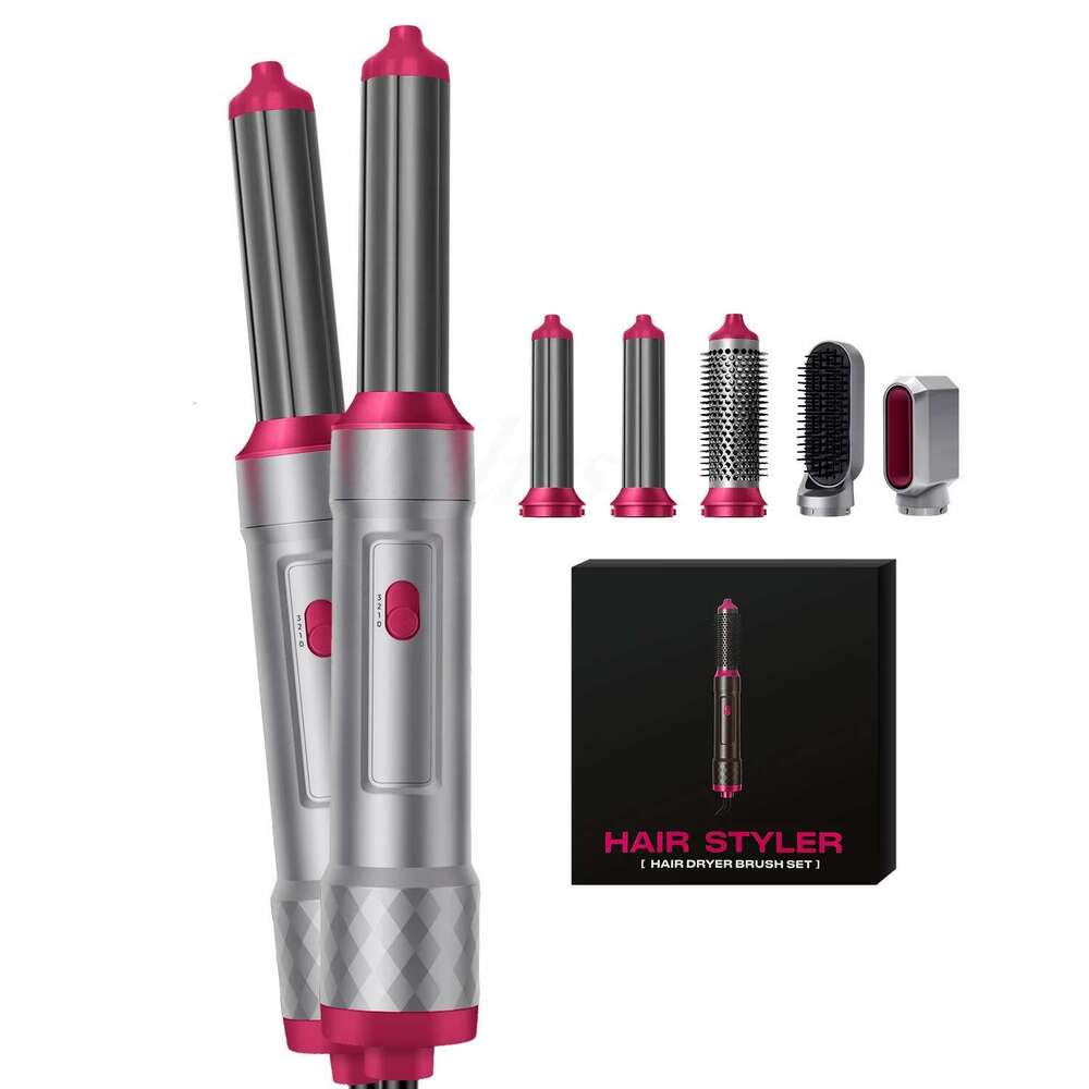 New 5 In1 Dryer Iron Straightener Brush Electric Hairdryer Curling Wand Styling Comb Multi Hair Styler