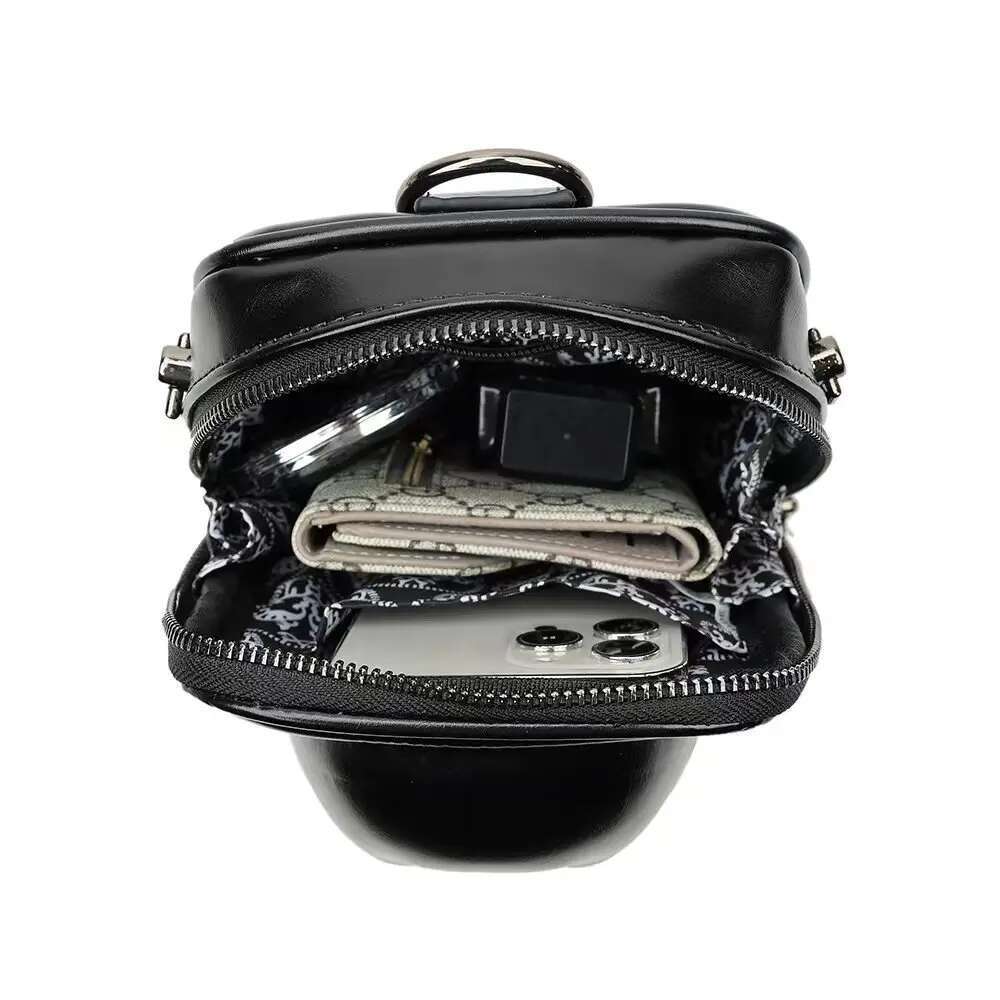 2024 Personalized Black Skull Skeleton Shaped Crossbody Handbag Sling Bag For Men