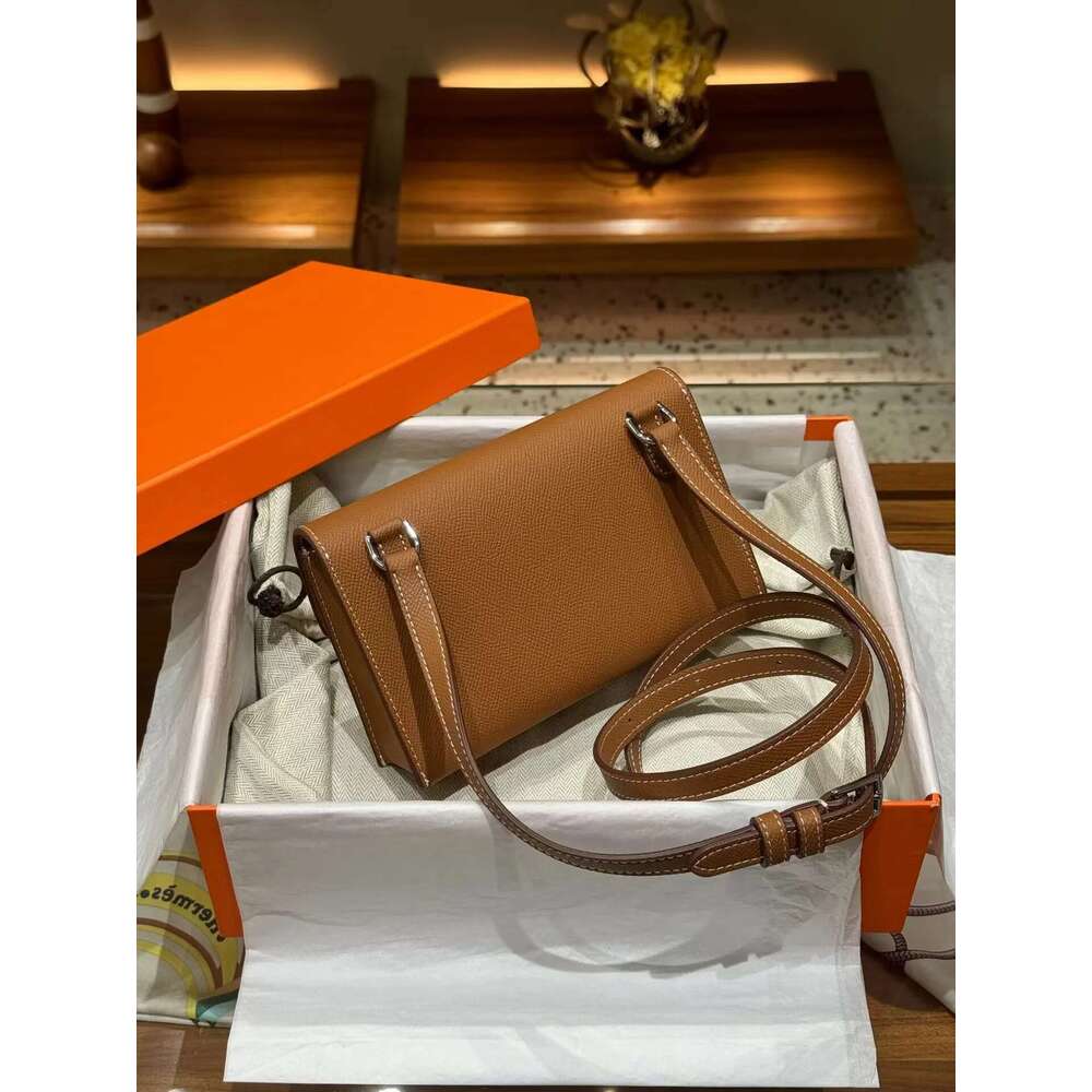 Latest Hot Sell High Quality EP Palmprint Cowhide Snap Wallet Fashion Lady Genuine Leather Shoulder Bags