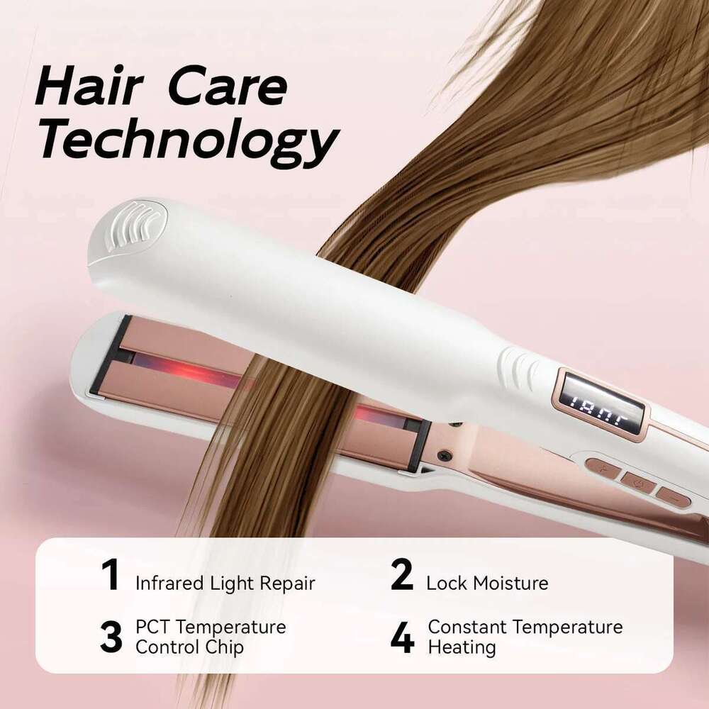 Ceramic flat iron straightener Rapid heat comb LCD Display Professional Hair Styling Tools curler Infrared Smooth hair care