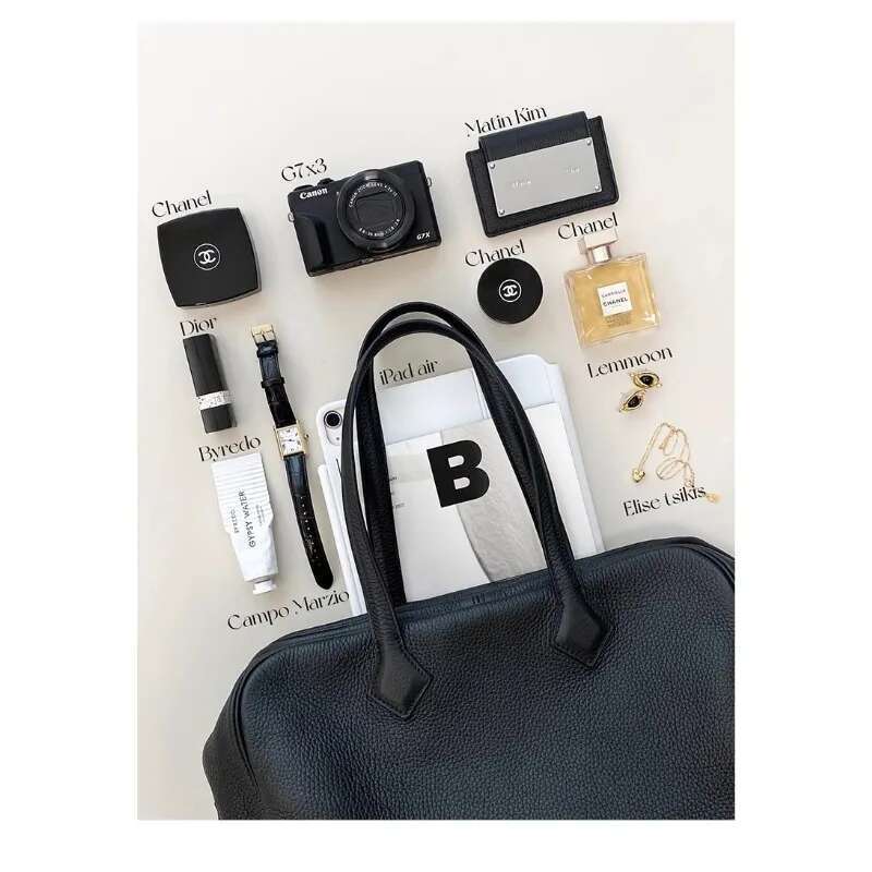 High-Quality Large-Capacity Bowling Bag, First-Layer Cowhide Men And Women's Commuting Travel Lightweight Portable Shoulder Bag