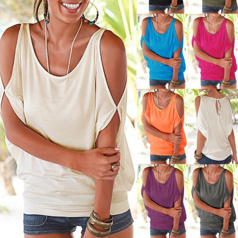Plus Size Causal Batwing Sleeves Off Shoulder Loose T Shirt Women Oversize Bottoming Shirt Ladies Tee Shirt Tops Camisetas Mujer 250514