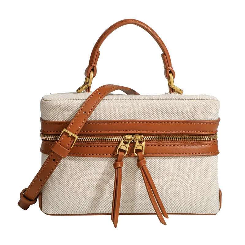 Retro Splicing Canvas Bag, Commuter Tote Shoulder Crossbody Bags For Women Daily Lunch Box Bag Pouch