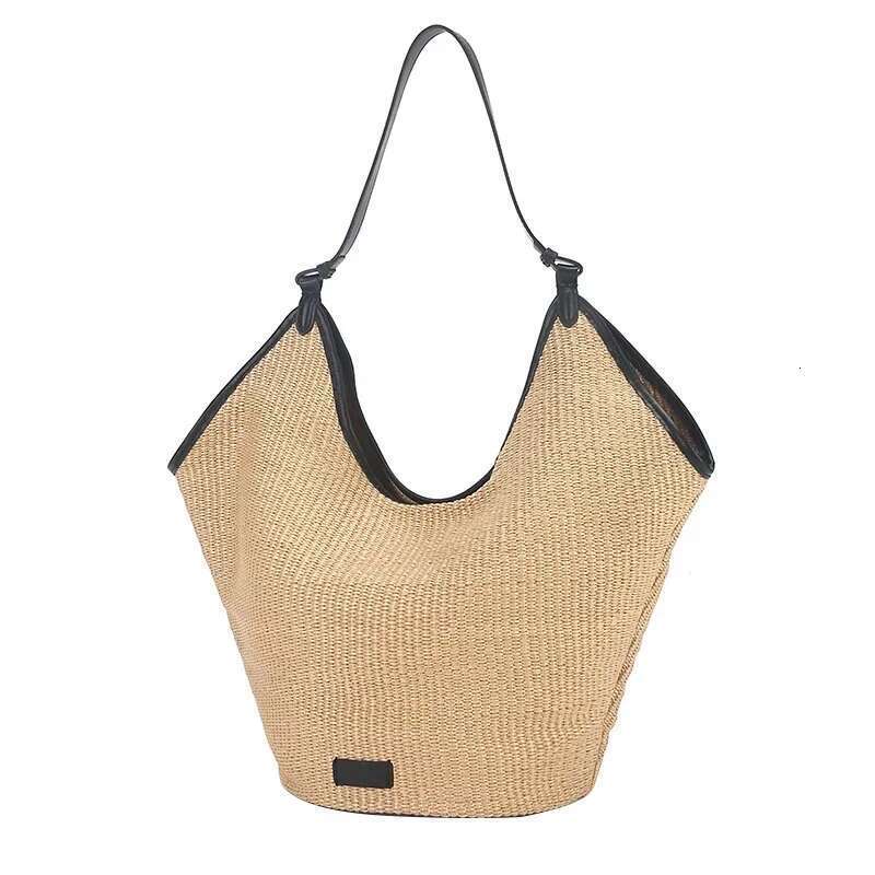 French Niche 2025 Summer New Raffia Woven Beach Large Capacity Tote Bag