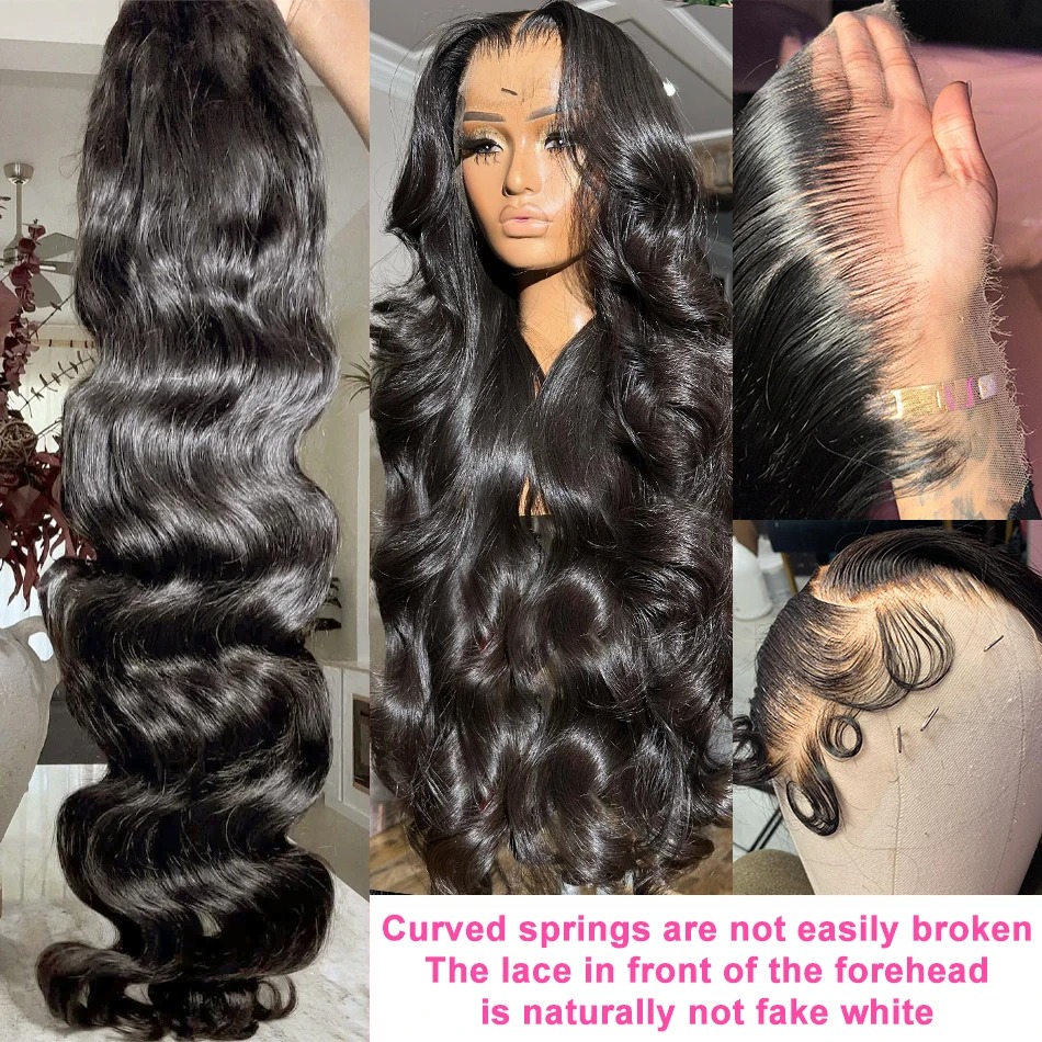 Wear Go HD 250 Density 13x6 Body Wave Human Hair Wig 30 40 Inch 13x4 Lace Front Wigs synthetic front wigs Brazilian Closure Glueless
