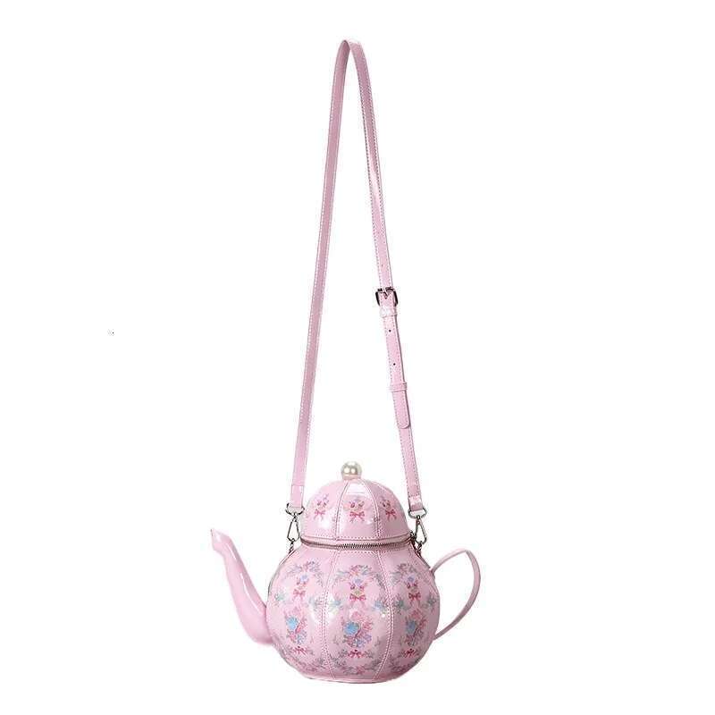 Handbag Women 2025 New In Patent Leather Floral Print Pearl Strap Fashion Chic Designer Shoulder Bag