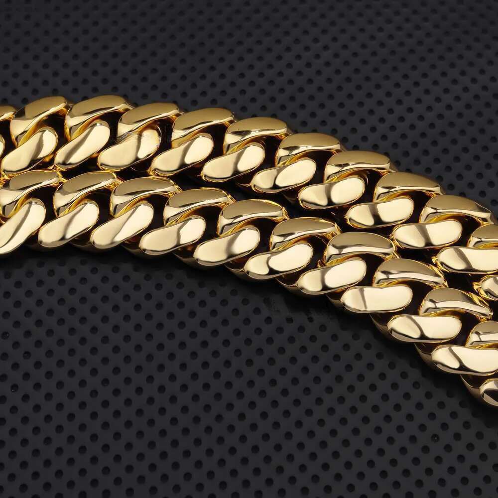 Custom Miami Cuban k Chain 14k Real Gold Plated Iced Out Moissanite Necklace Sier Hip Hop Mossanite Jewelry for Men