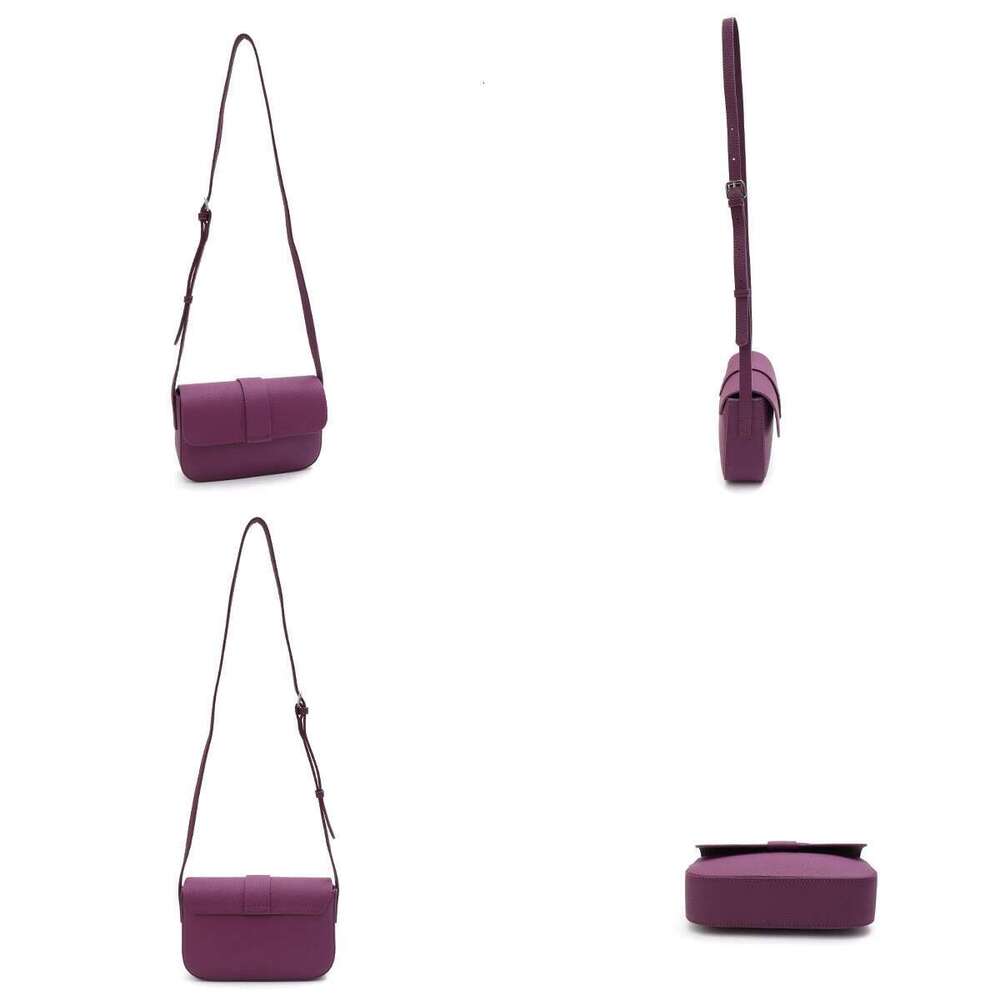 Simple Style Genuine Leather Messenger Bag Women Solid Color Fashionable Flap Sling Purse Mini Portable Daily Casual Versatile