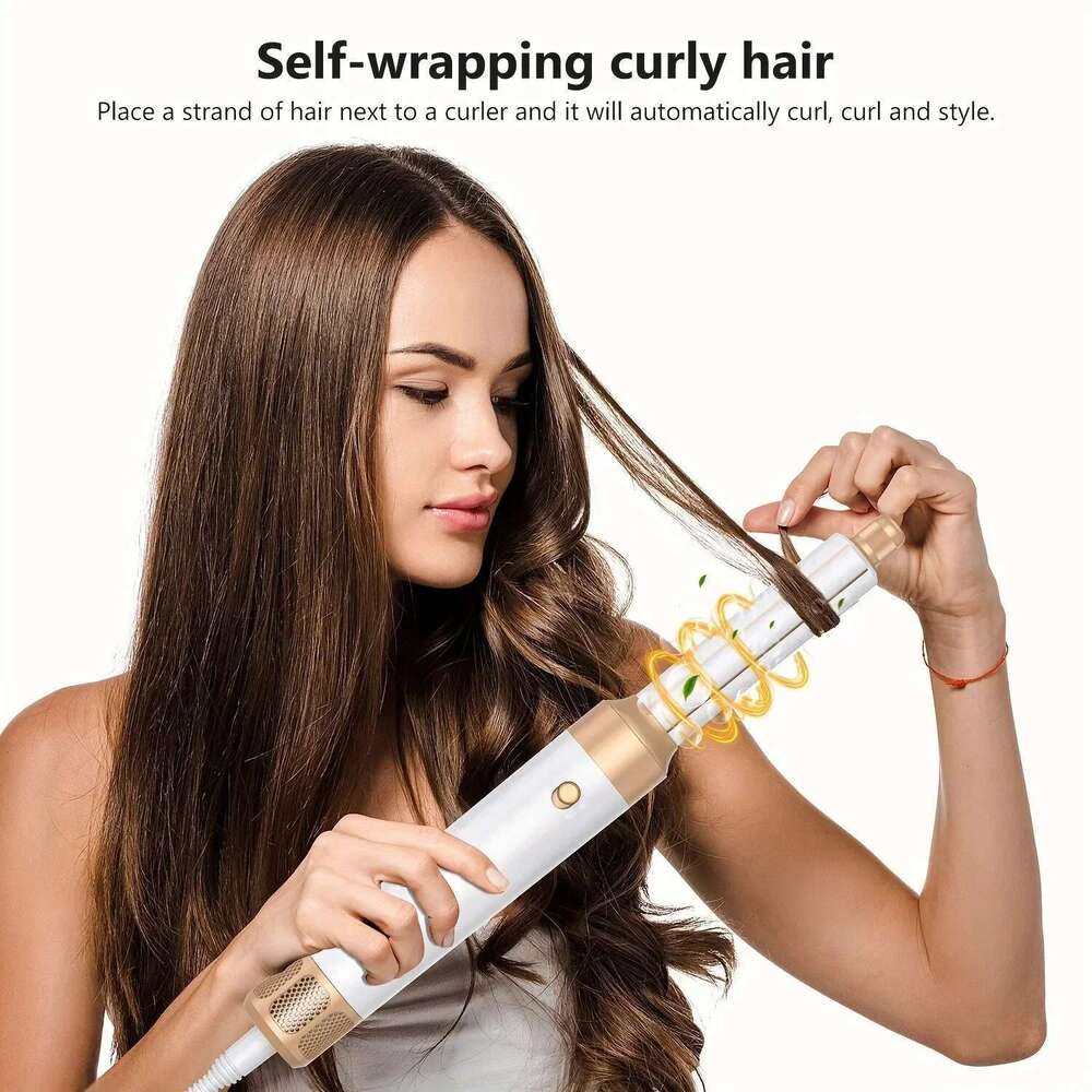 7 in 1 Styler Hair Dryer 1400W Powerful Straightener Brush Hot Comb Set Multi-Style Professional Curling Iron