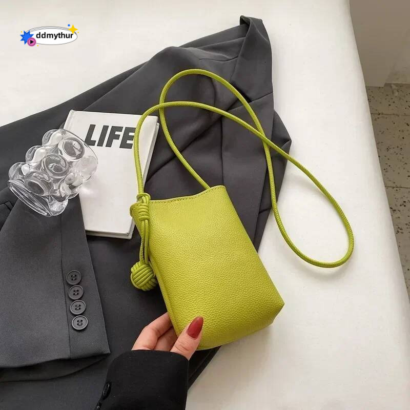 Women Leather Small Crossbody Designer Cell Phone Lightweight Fashion Shoulder Bag Ladies Travel Purse ddmythur