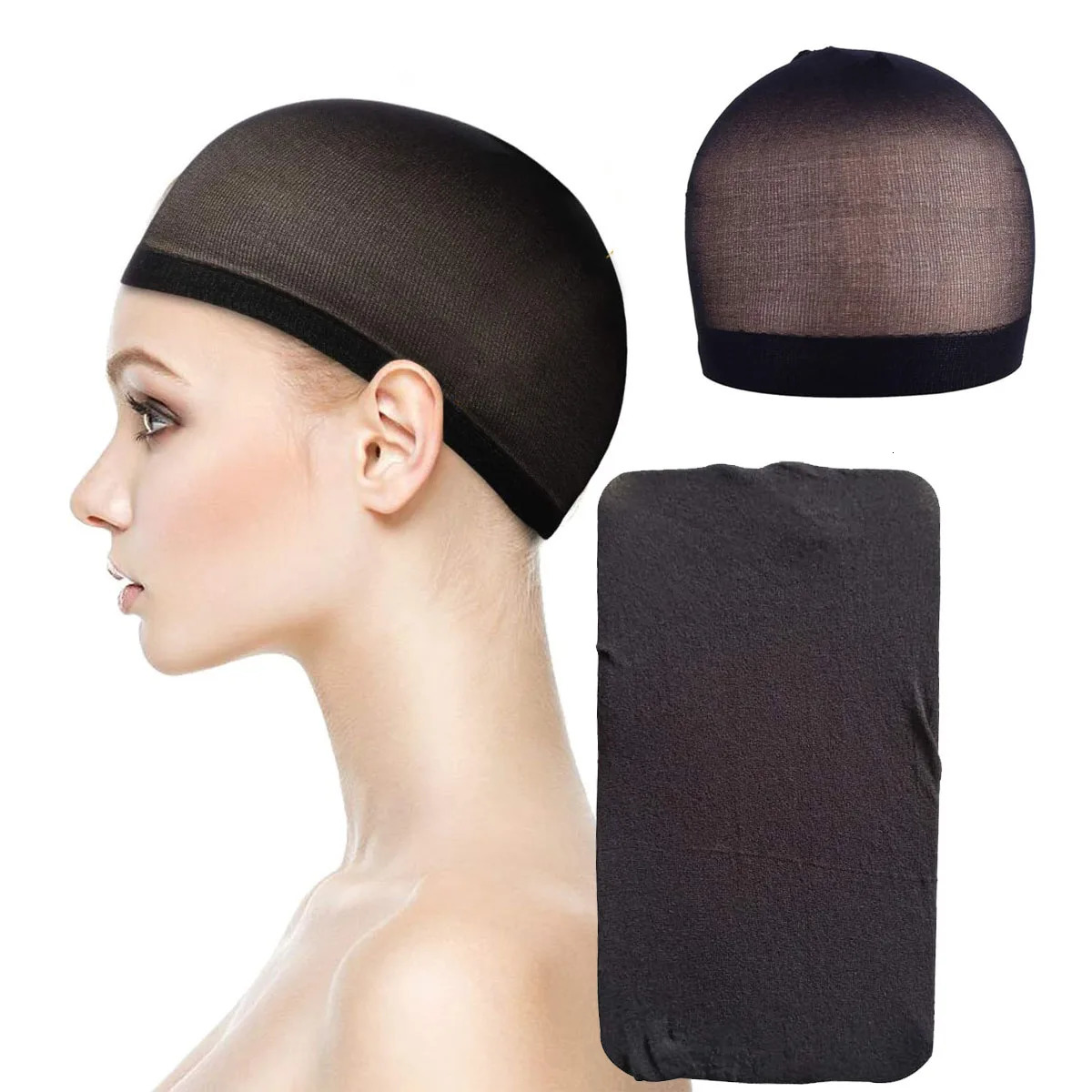 1Pack Nylon Wig Making Cap Mesh Stocking Wig Cap Invisible Hair Nets For Hair Wigs Brown Black Salon Hairnet Wig Caps For Women 250513