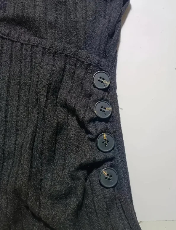 Womens Sexy Ribbed Knit Tank Top with Button Details VNeck Sleeveless Stretch Fit Machine Washable Black Polyester 250506