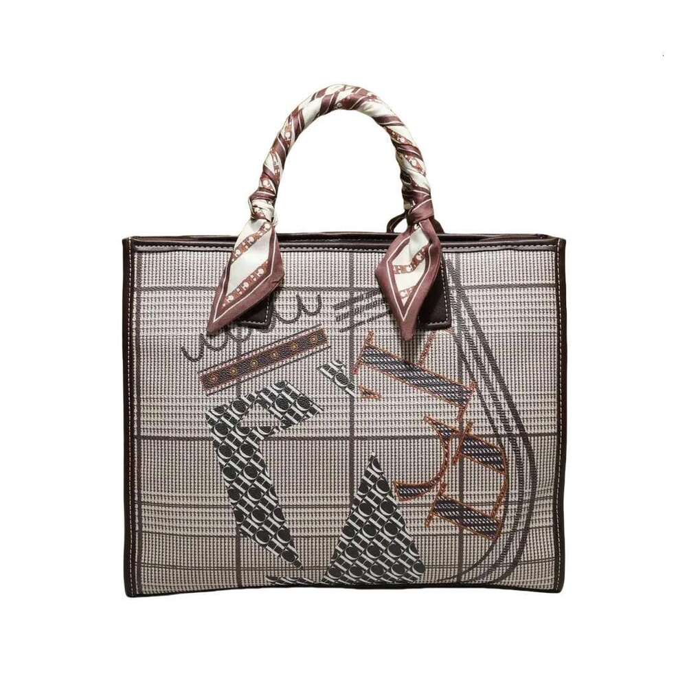Ch-Large Capacity Handbag For Women High-Quality Square Shoulder Versatiledaily Travel New Shopping Bag