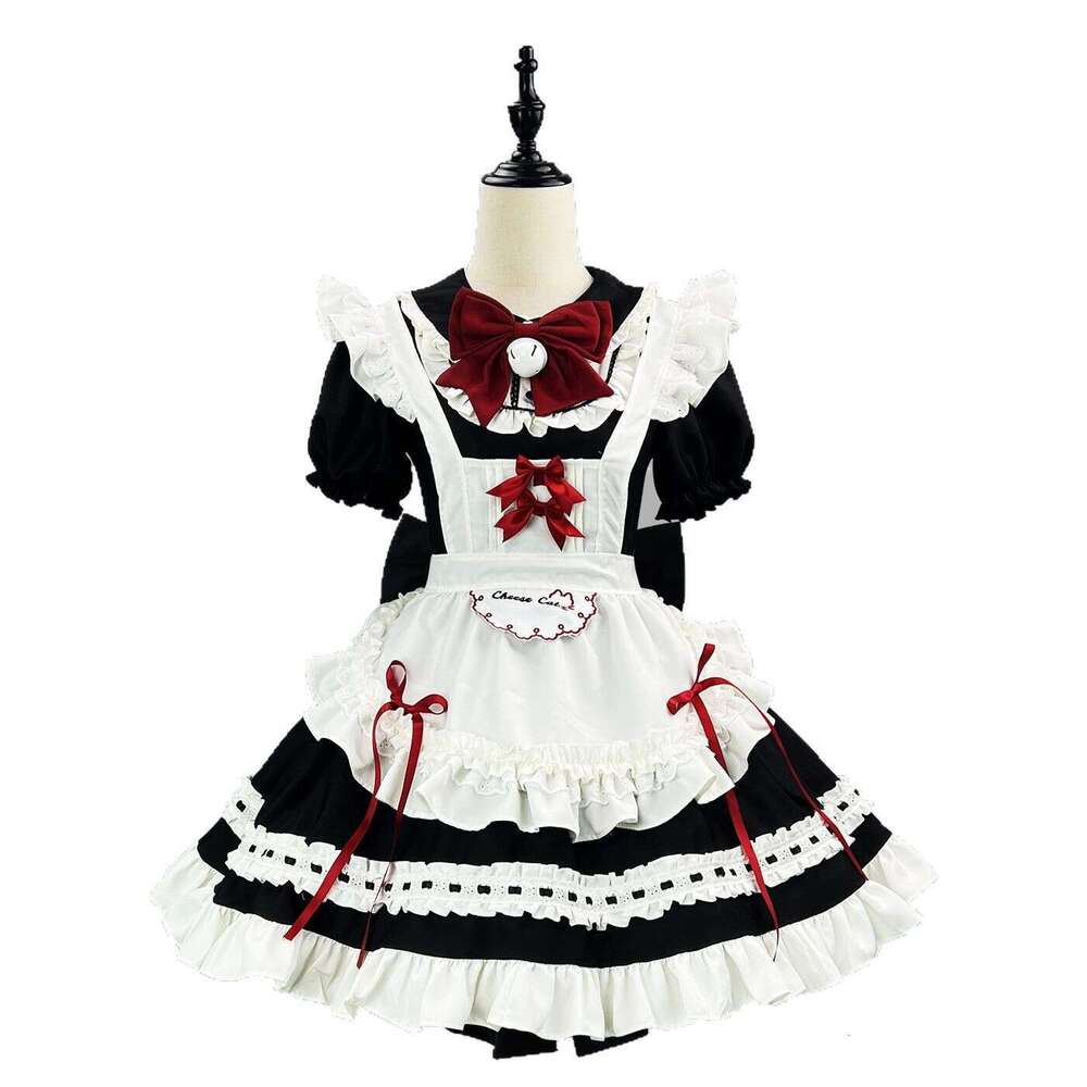 New black and white cute lolita maid dress soft sister cafe anime