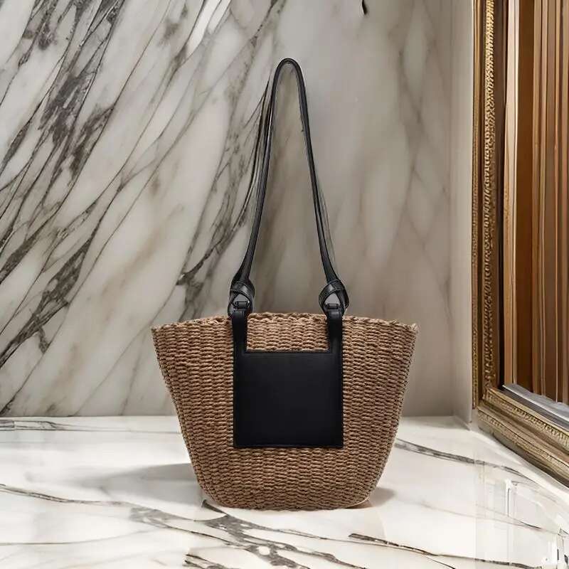 Trendy Paris-Style Leather Tote Bag - Minimalist Crossbody Clutch Vintage Messenger Purse Women's Casual Solid Color Shop