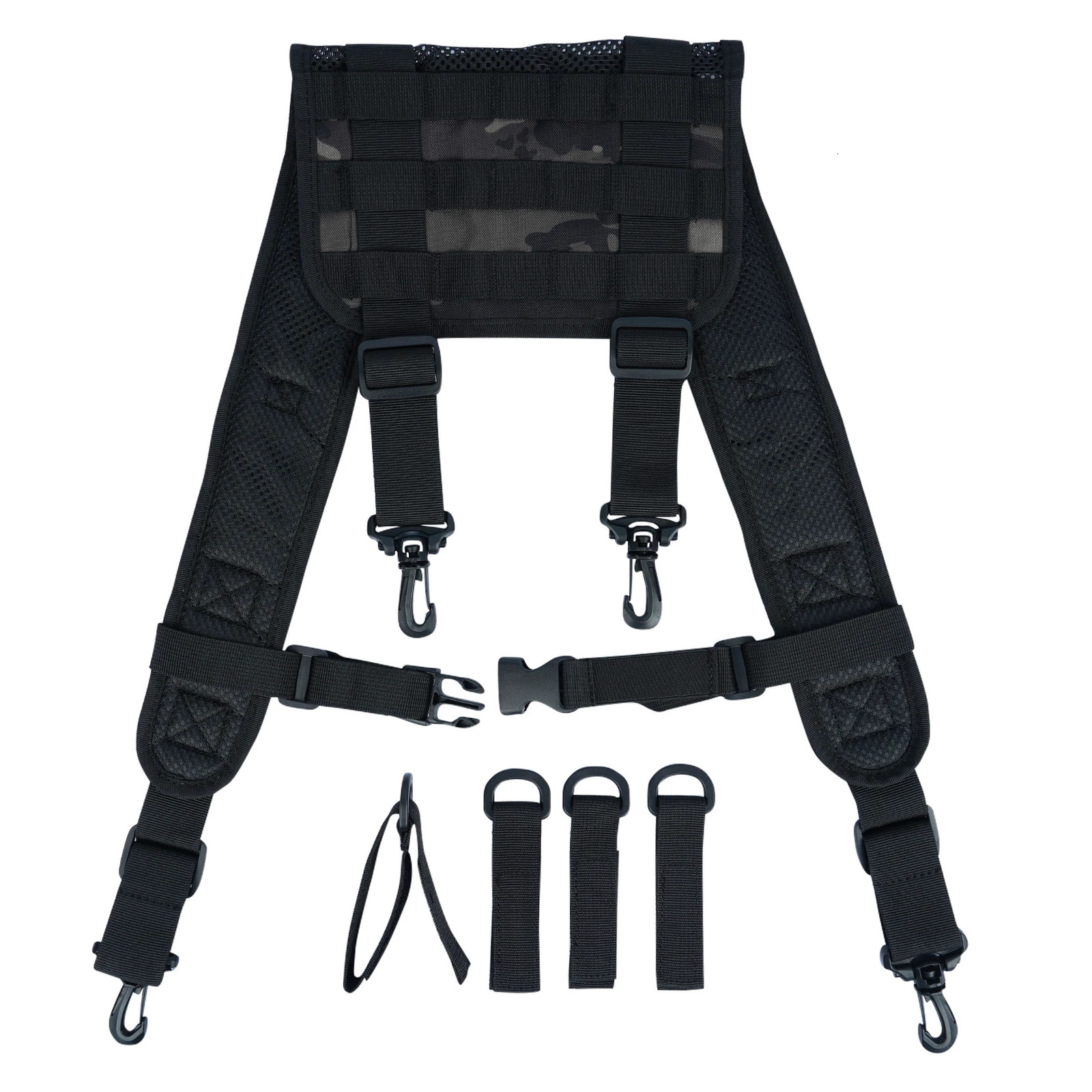 Tactical Suspenders for Duty Belt Harness Law Enforcement with Adjustable Strap and 4 Tool Belt Loops 250515