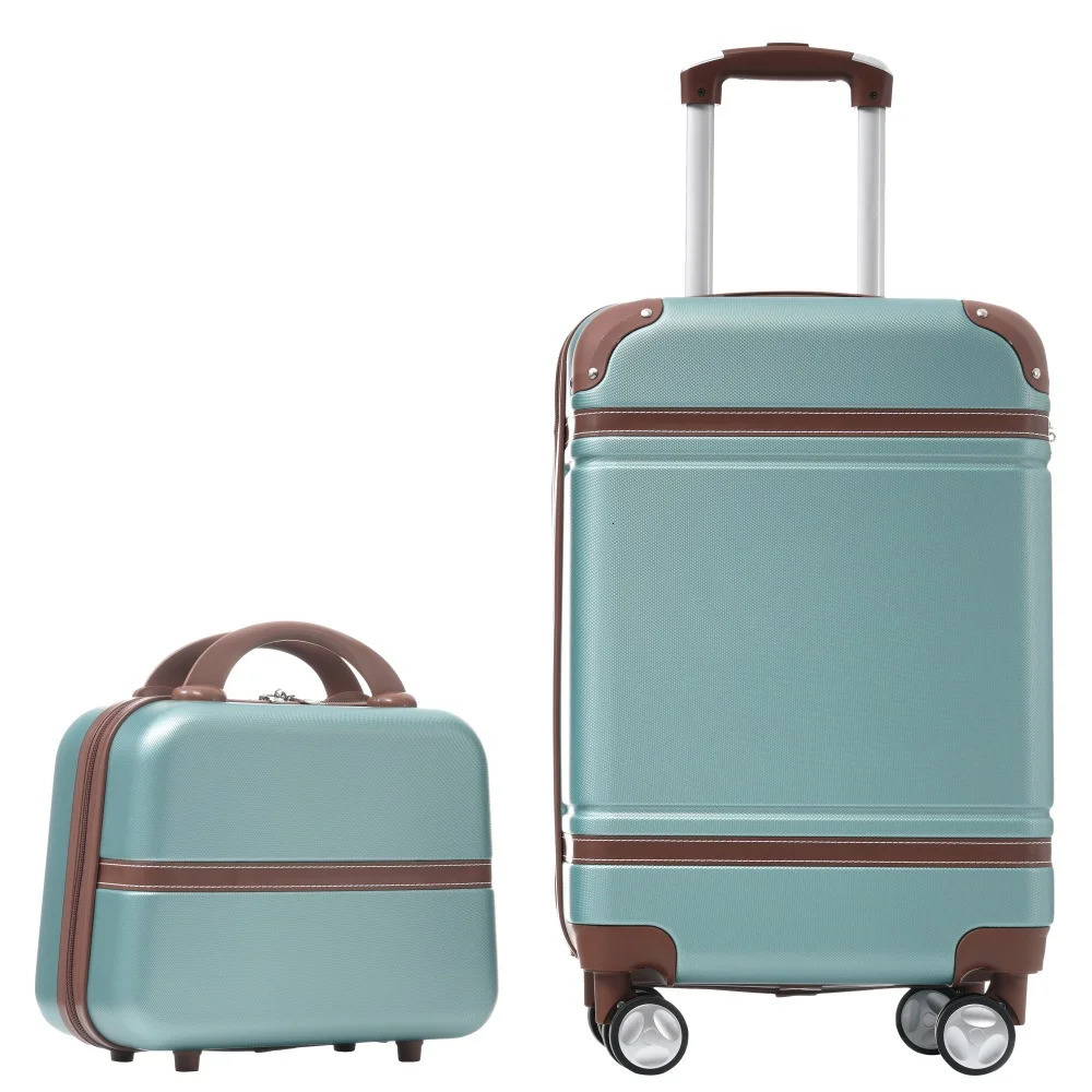 20 Hardside Luggage Set with Cosmetic Case Spinner Wheels Carry on Suitcase Lightweight Durable Travel Suitcase Rolling Luggage 250514