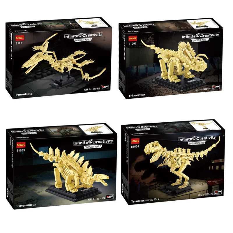 Free shipping Building Dinosaur skeleton arrangement model building blocks intellectual assembly DIY small particle childrens toys
