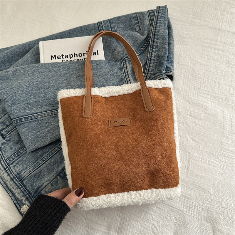 Free Delivery Designer Bag Suede Small Women 2025 New Fashionable Fur Tote For Autumn Winter Work And Commuting Luxury Bag