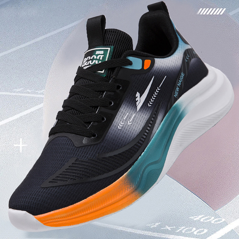 Men's 2025 spring new thick soled ice silk men's breathable comfortable sports fashionable and trendy casual shoes