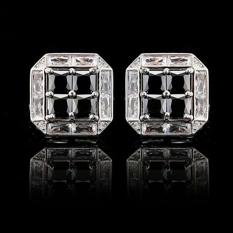 Men Wedding Cufflinks Zircon Rhinestone Mens Business Banquet Office Suit Accessories Buttons Fashion French Shirts Cuff Links 250515