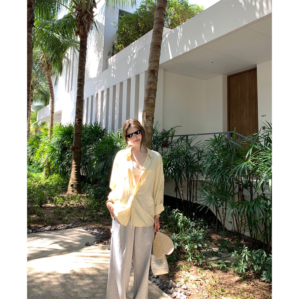 WANANTONG Day wear!! Love to wear fashionable workwear straight leg casual sweatpants womens spring every day