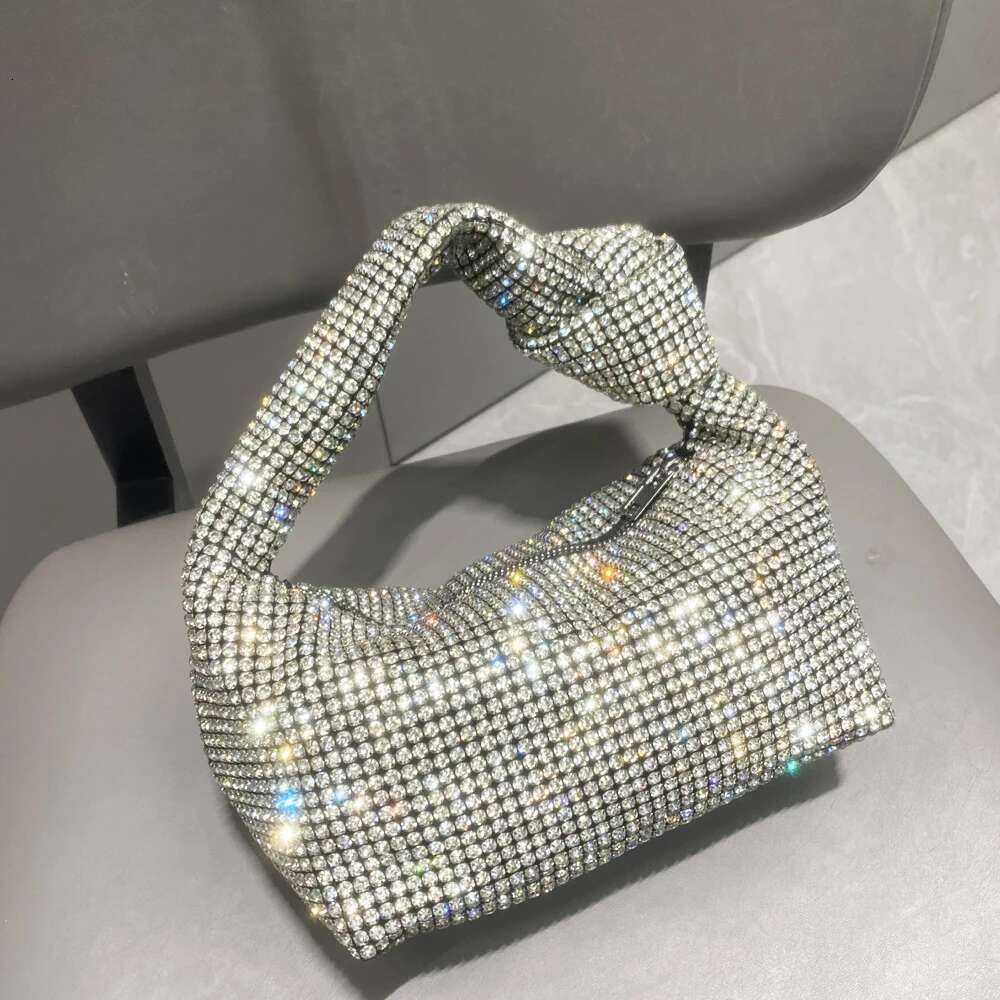 Rhinestones Evening Sier Crystal Handmade Bags For Women Purses And Handbags Designer Banquet Bag