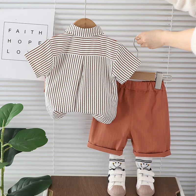 Summer Baby Boys Clothes Suit Children Cotton Casual T-Shirt Shorts 2Pcs/Sets Toddler Costume Infant Outfits Kids Tracksuits 250515