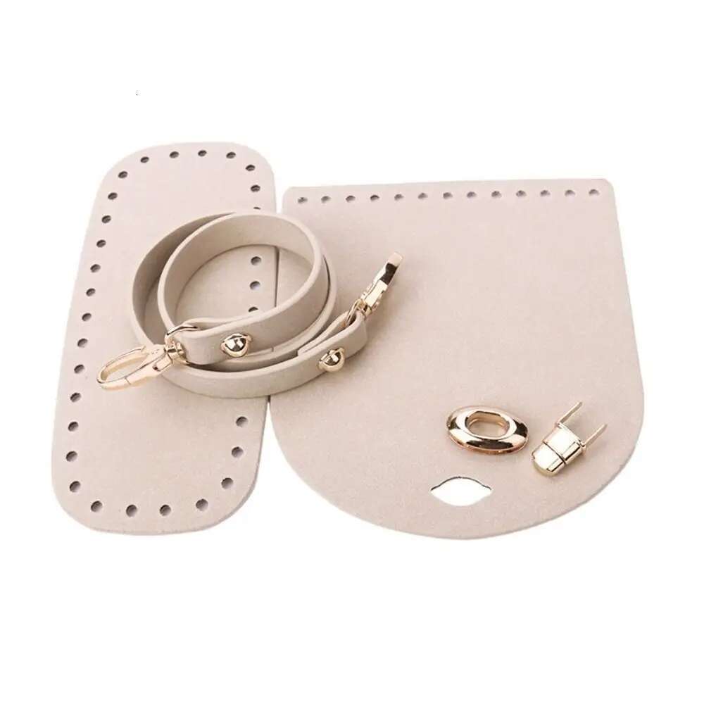 Solid Color 3Pcs/Set Shoulder Bottom PU Handmade Accessories DIY Replacement Leather Bag Strap