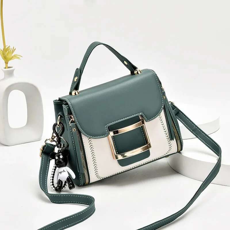 2024 Summer Girls' Small Square Bags New Trendy One Shoulder Crossbody Bag Quality Leather Ladies Purses And Handbags Women