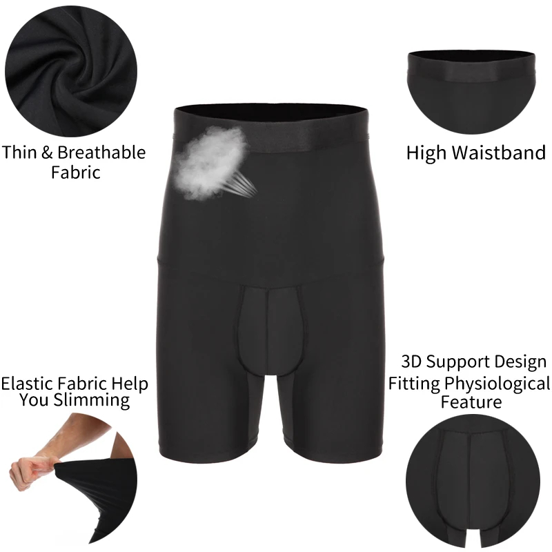 Man Fitness Pants Underwear Body Shaper Tummy Control Abdomen Seamless Belly Girdle Briefs Weight Loss Pants Reducer Panties Compression Belly Slimmin