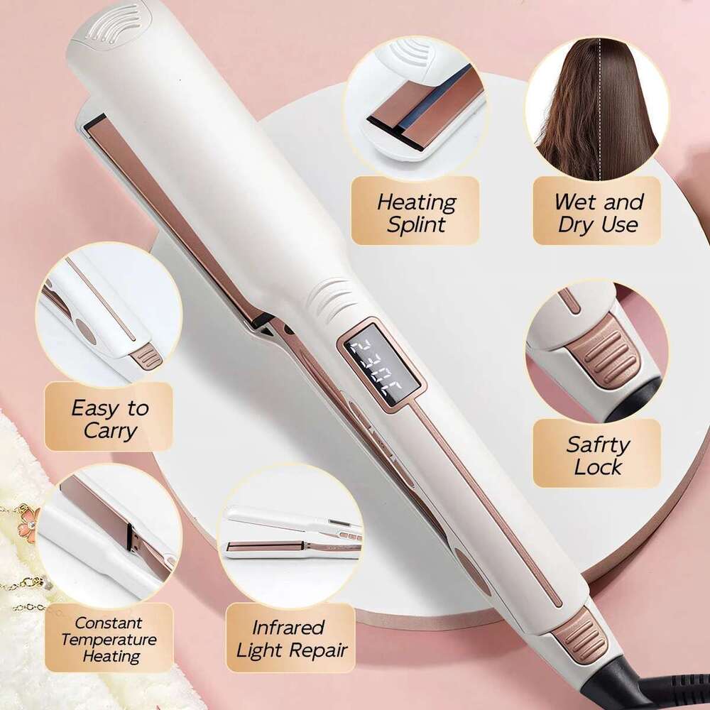 Ceramic flat iron straightener Rapid heat comb LCD Display Professional Hair Styling Tools curler Infrared Smooth hair care