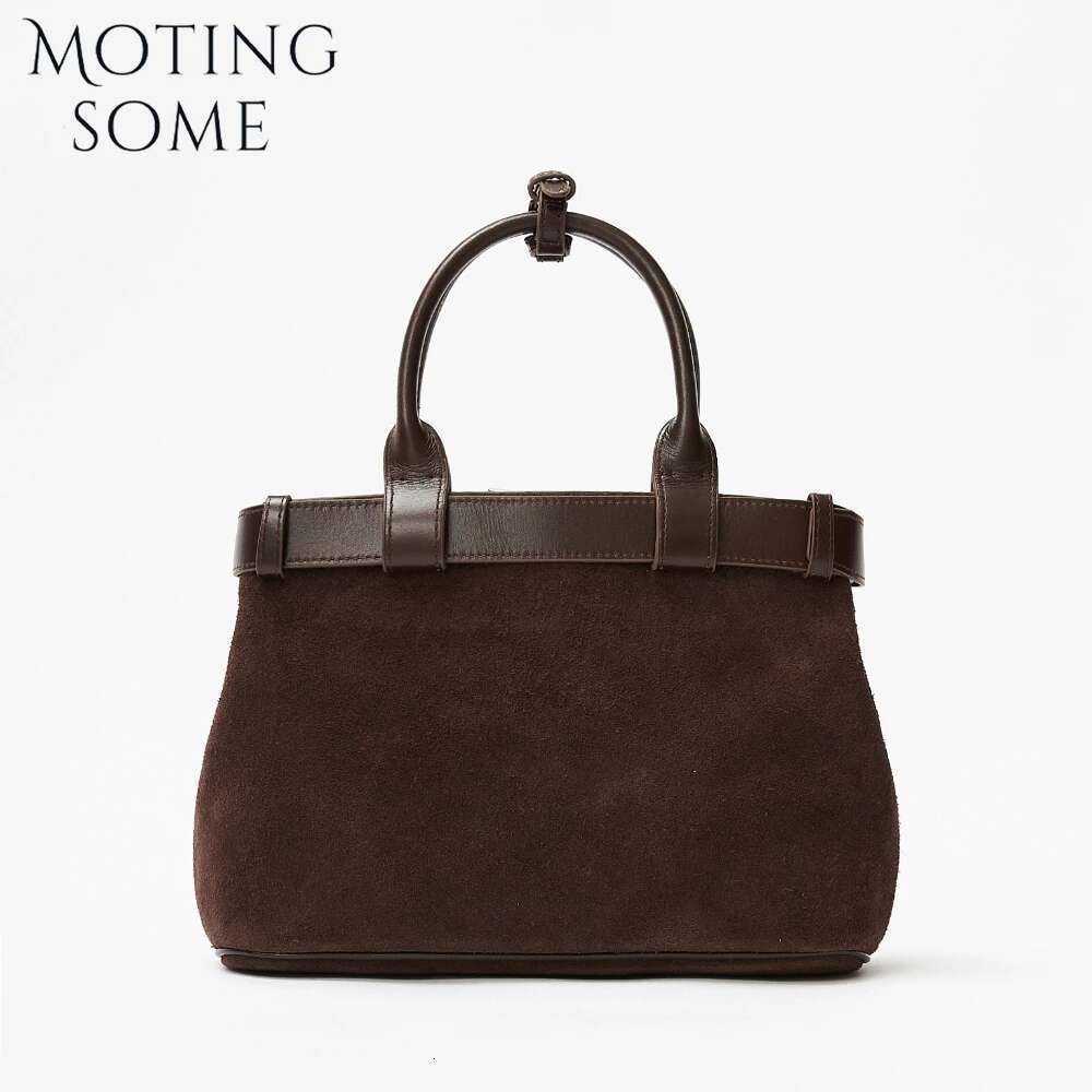 Motingsome Warm Winter Bags Woman Fashionable Handbag Natural Suede Genuine Leather Shoulder Purse Daily Bag 2025 New