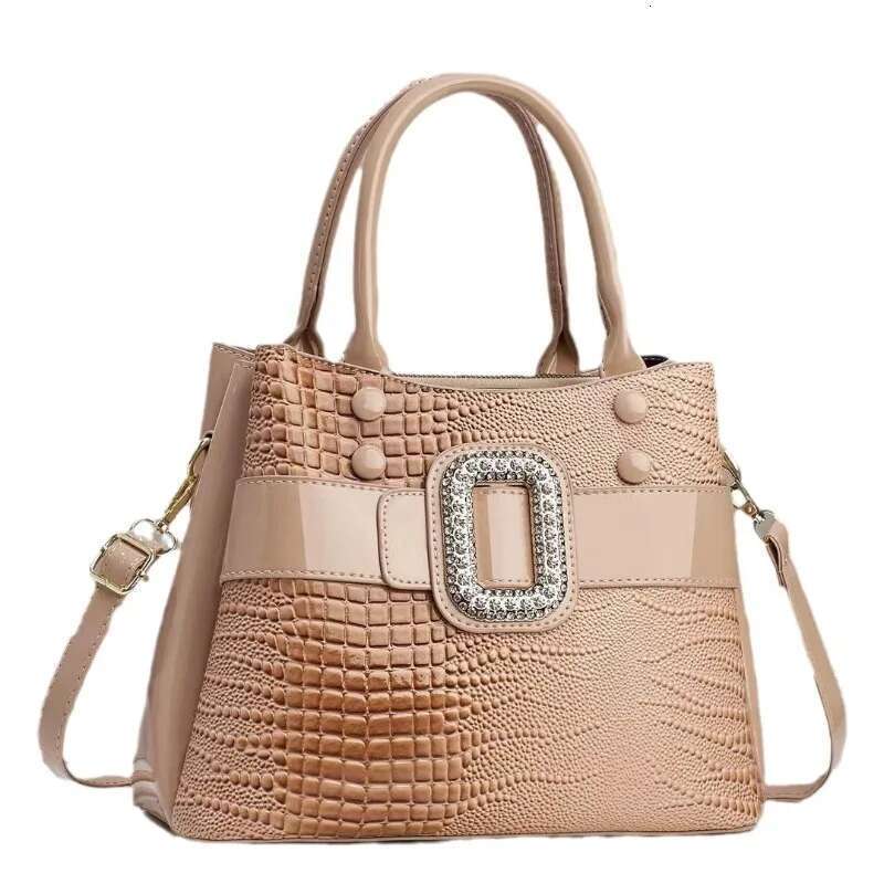 Fashionable New Women's 3-Layer Handbag Trendy Bright Leather Shoulder Large Capacity Crossbody City Commuter Tote Bag Women