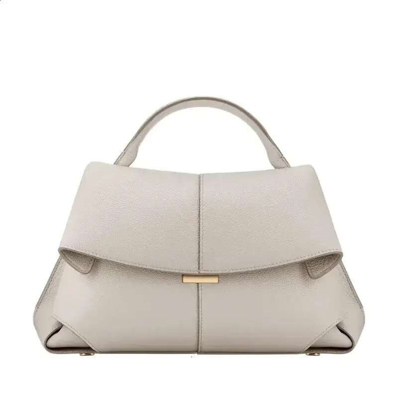French style PO bag womens MOKKI series leather highquality pleated shoulder handbag fashion 240913