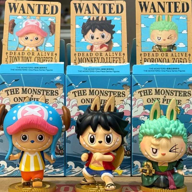 The MonstersOne Piece Handheld Blind Box Labubu Surprise Gift cartoon Exquisite Desktop Model Ornament Mystery Box Toys W250515