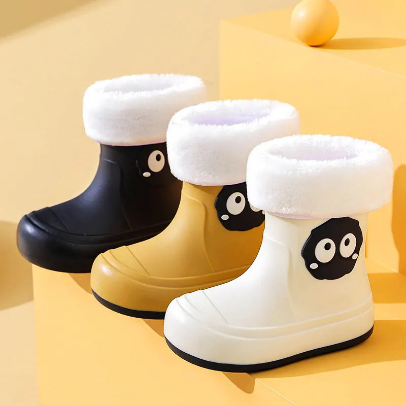 Cute Cartoon Kids Rain Boots Boys Girls Outdoor Personality Anti Slip Mid Calf Students Big Kids Waterproof Shoes gift 250515